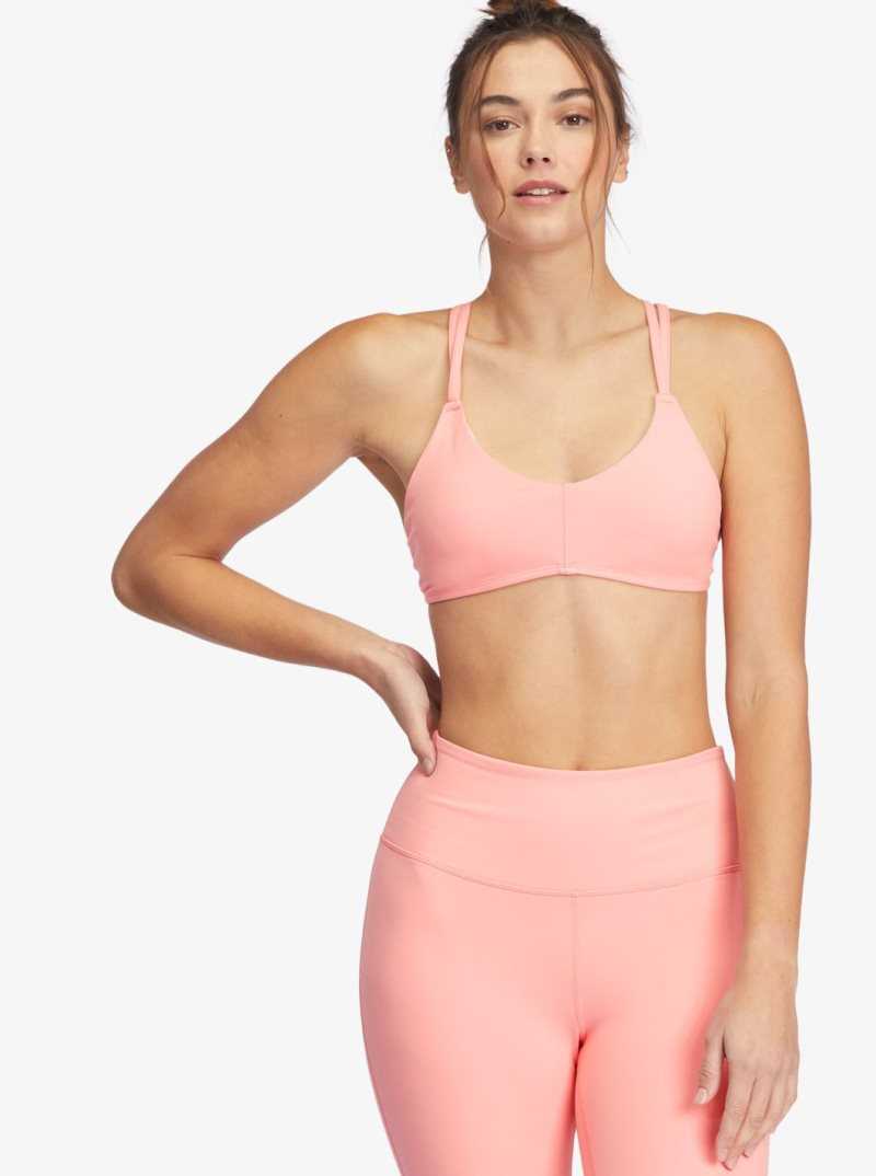 Roxy Kaileo Sports Bra Strawberry Pink | YLGAF-0287