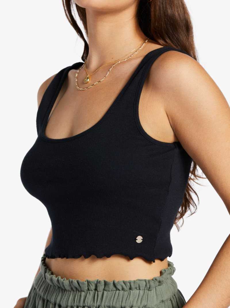 Roxy Keep It Wavy Tank Top Anthracite | TVNBD-5712