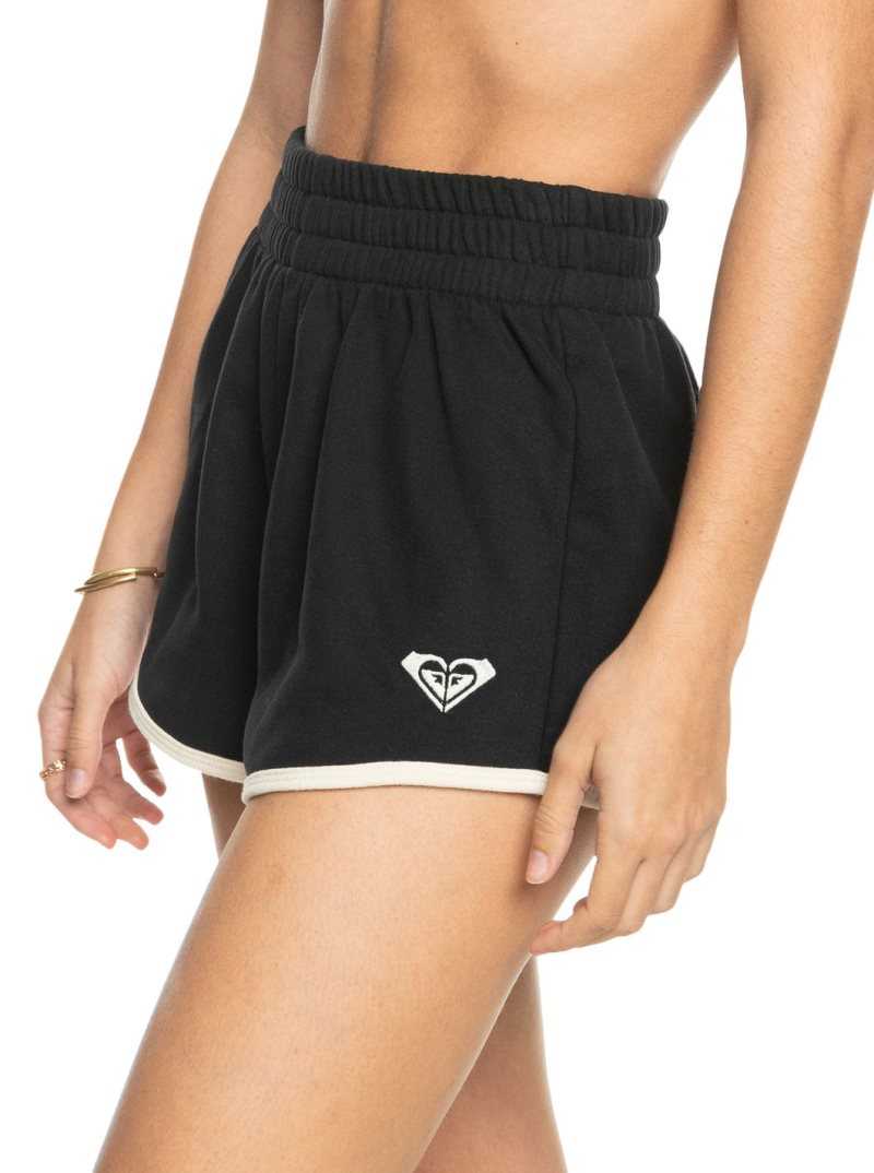 Roxy Kelia Elastic-Waist Athletic Shorts Anthracite | FBXGT-5183