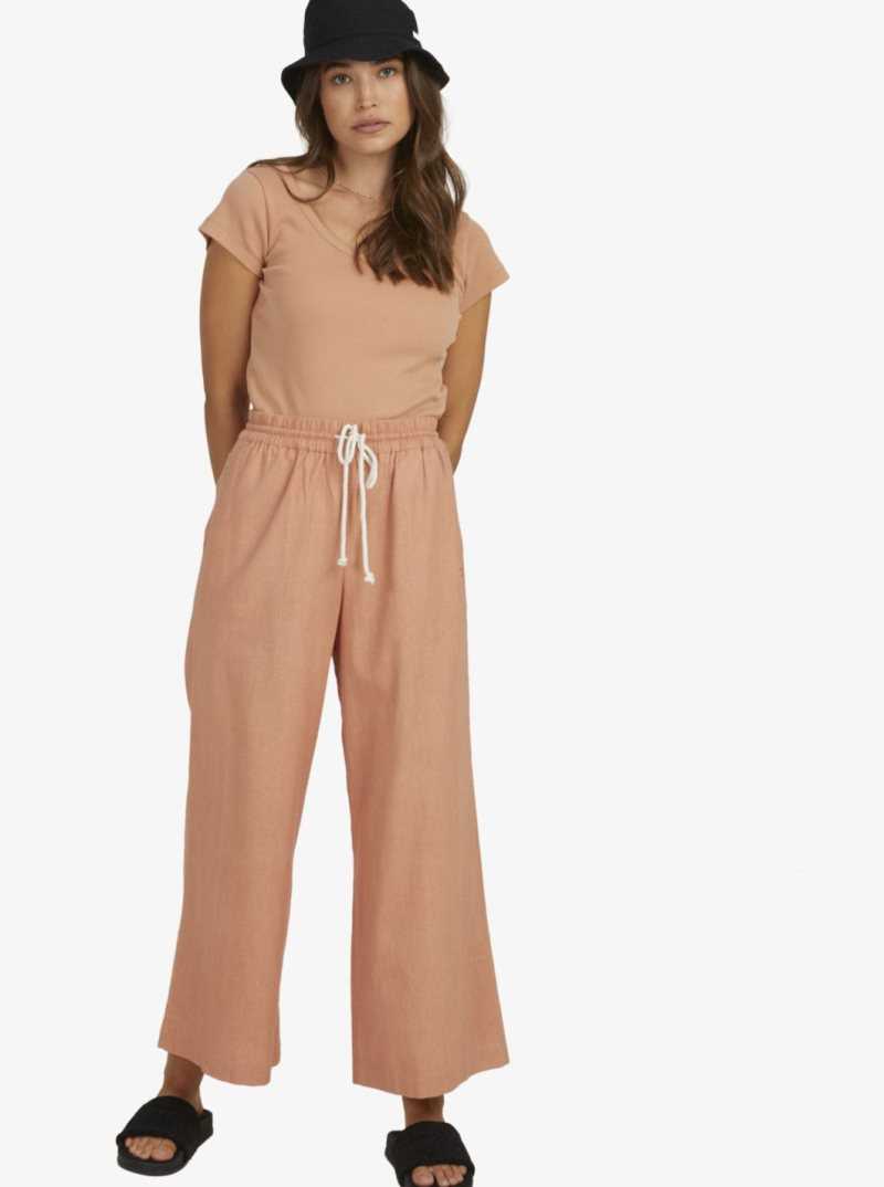 Roxy Lekeitio Beach Pants Baked Clay | REQMT-7412