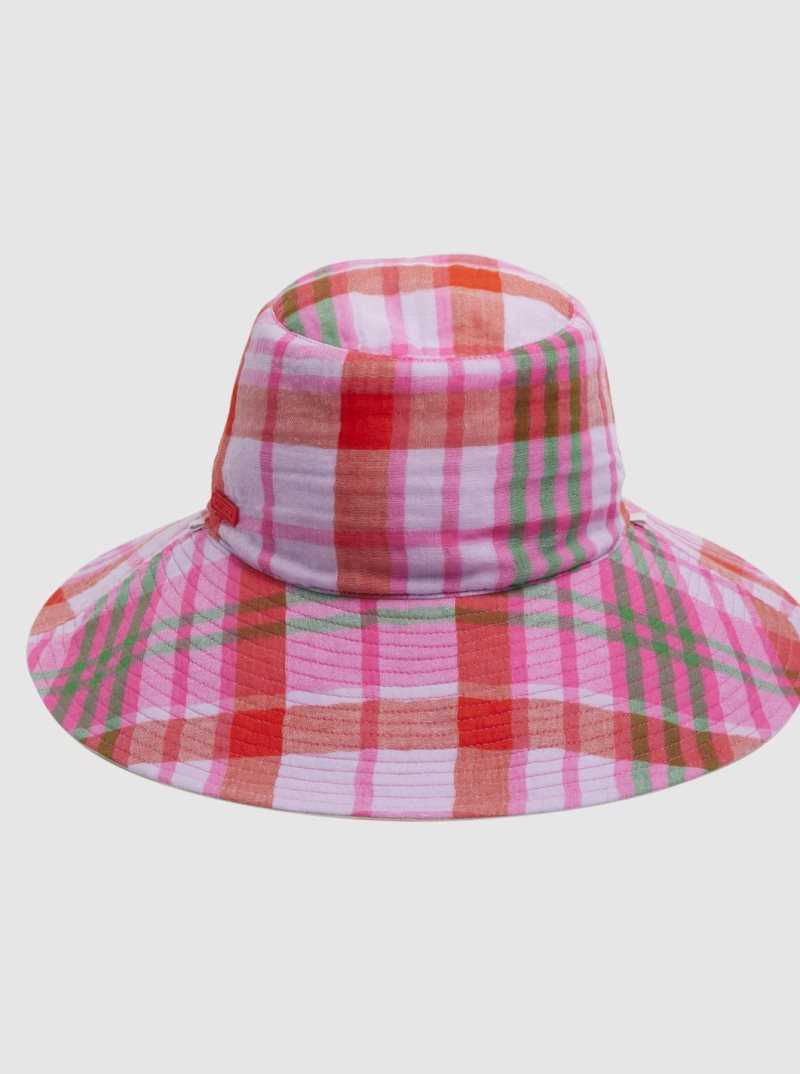 Roxy Little Wing Reversible Bucket Hat Tartan Times Mimis Lilac | DKFWP-6741