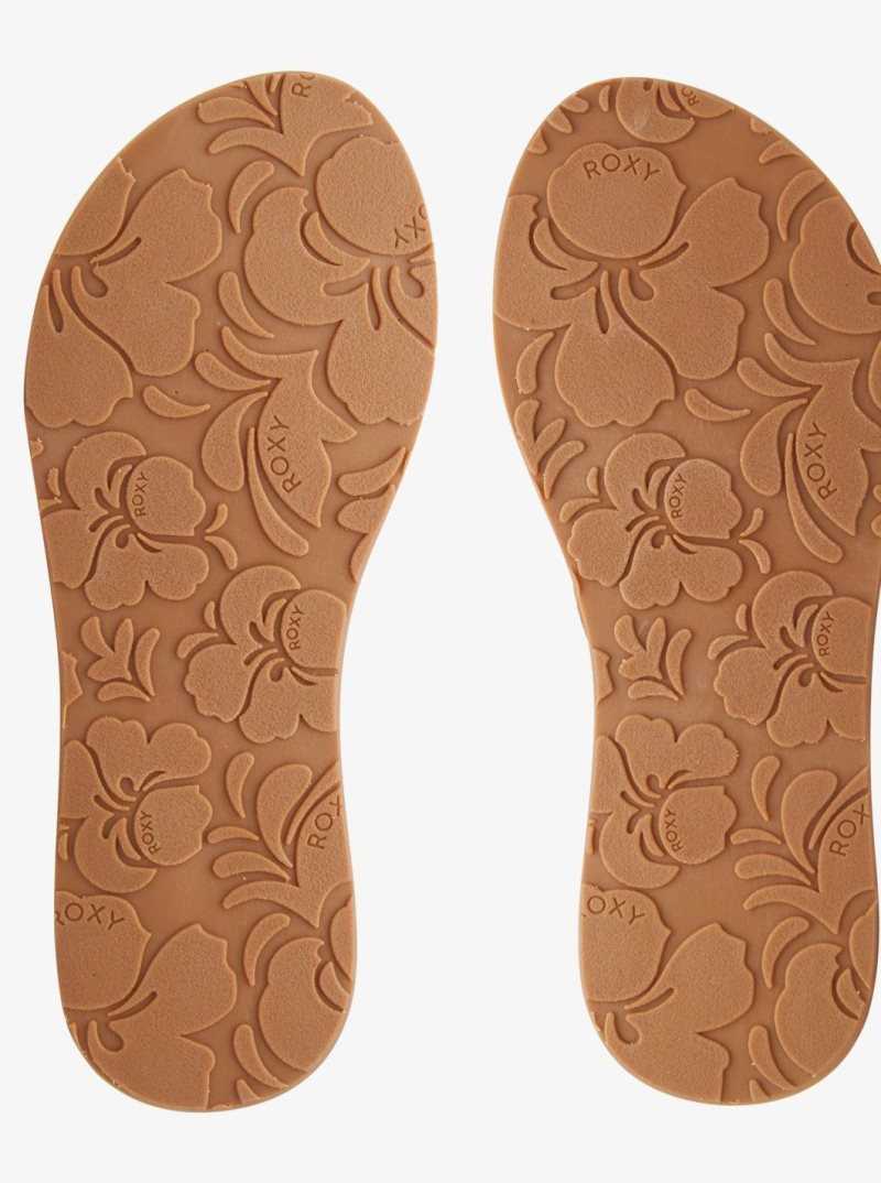 Roxy Liza Flip-Flops Tan/Brown | AFJDG-1653