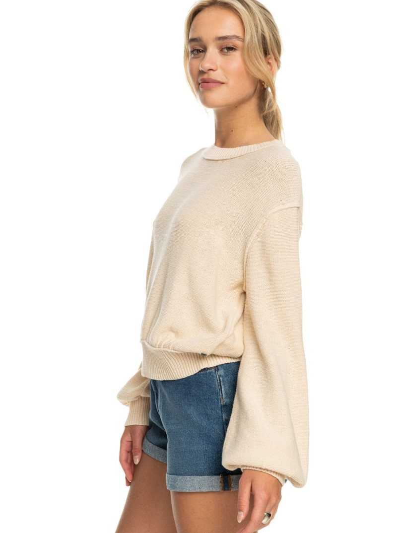 Roxy Loft Music Pullover Sweatshirt Tapioca | WRHOL-5031