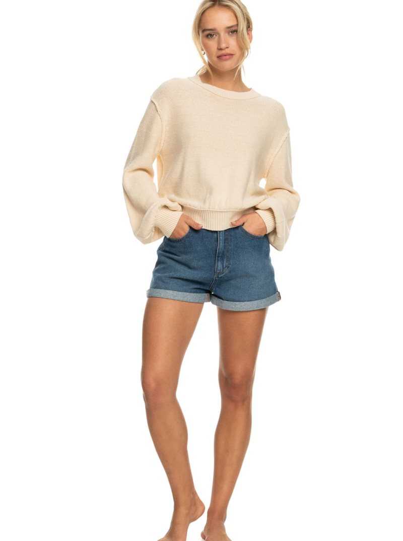 Roxy Loft Music Pullover Sweatshirt Tapioca | WRHOL-5031