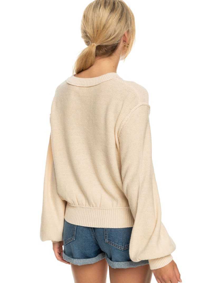 Roxy Loft Music Pullover Sweatshirt Tapioca | WRHOL-5031