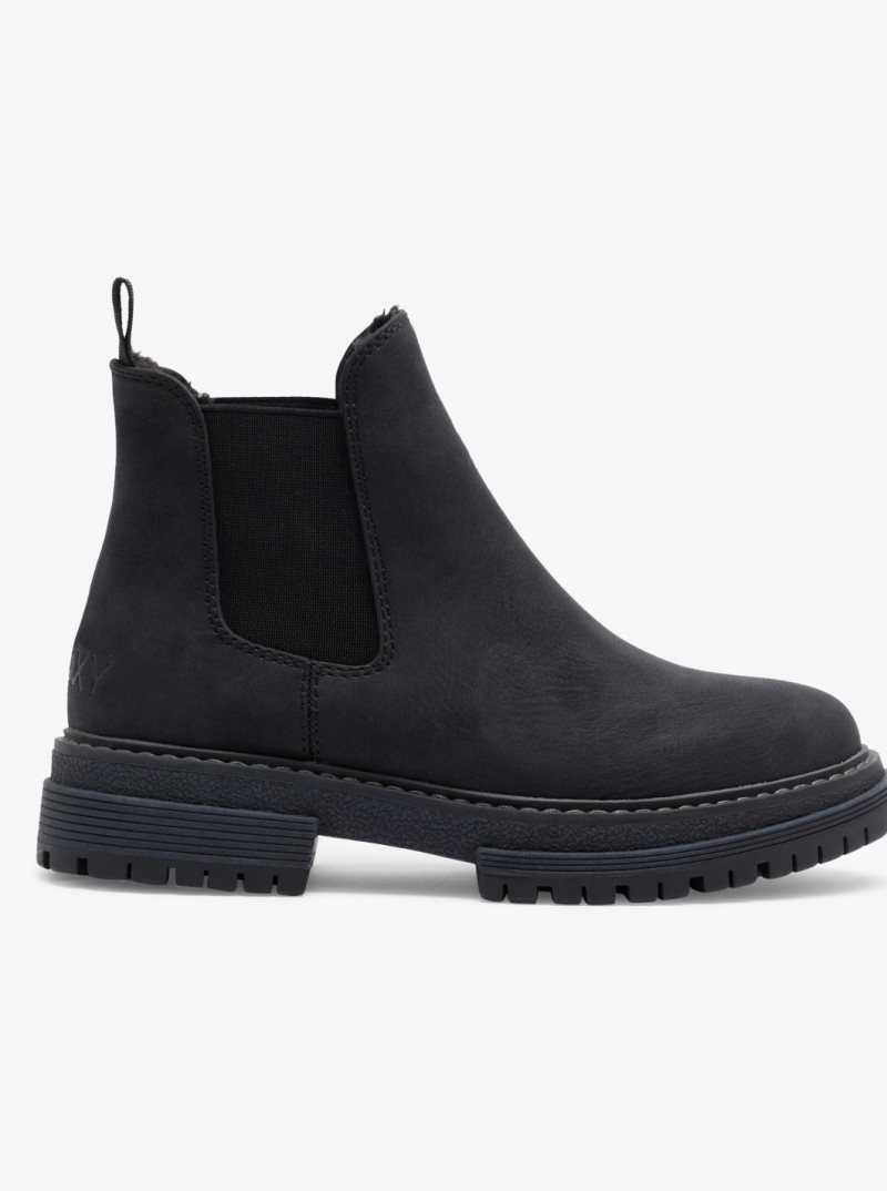 Roxy Lorena Chelsea Slip-On Boots Black | GXTPM-7958