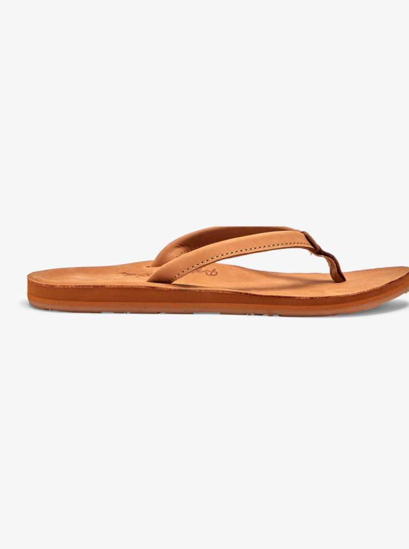 Roxy Lorraine Slim Sandals Tan | DKAIV-2693