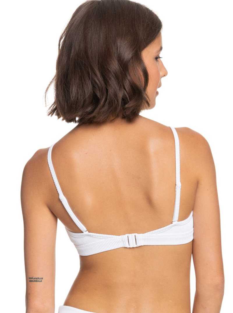 Roxy Love Bralette Bikini Top Bright White | ZSLNA-6074