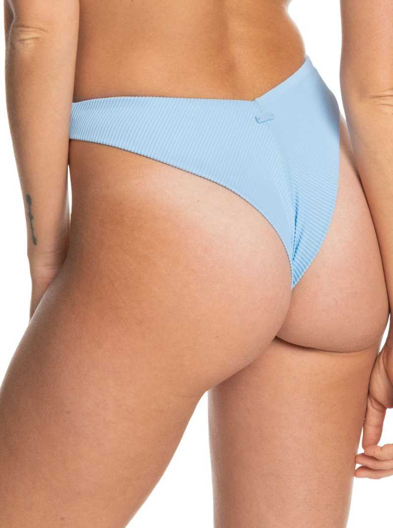 Roxy Love Cheeky Bikini Bottoms Powder Blue | ZXCRE-9283