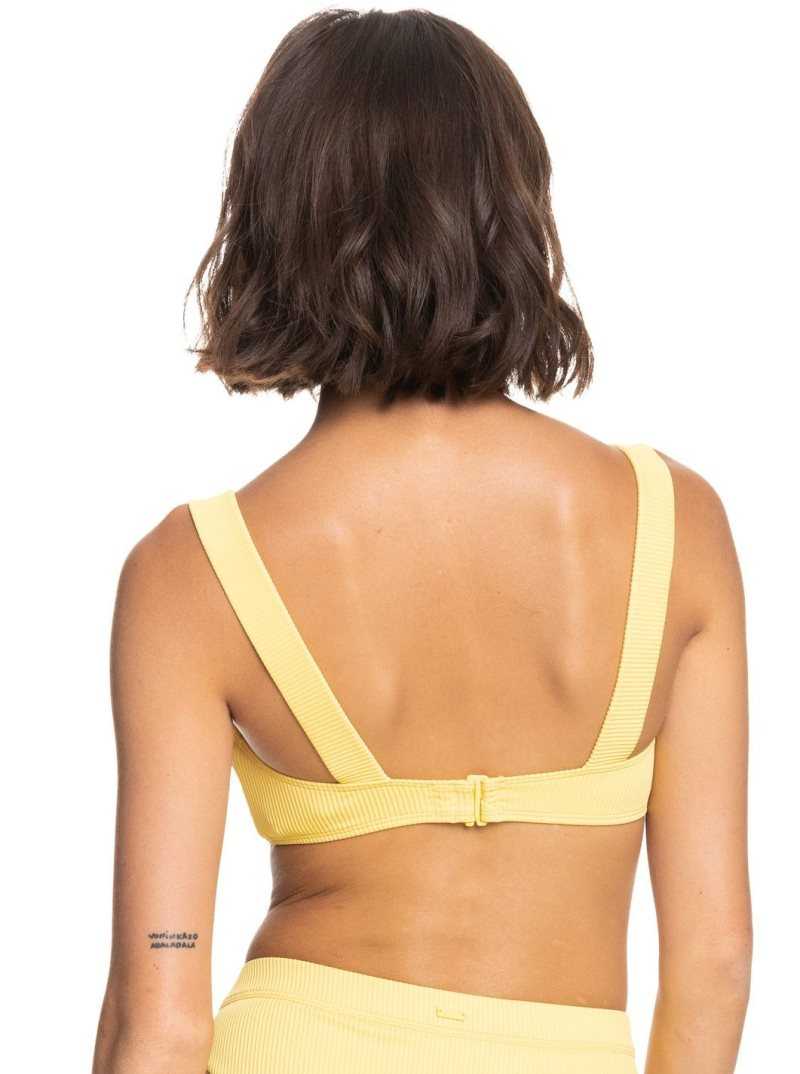 Roxy Love The Coco V Bralette Bikini Top Sunshine | SOJCH-3260