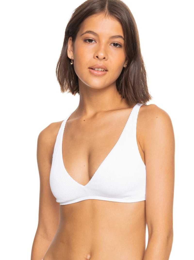 Roxy Love The Oceana Bikini Top Bright White | FTYSO-4639