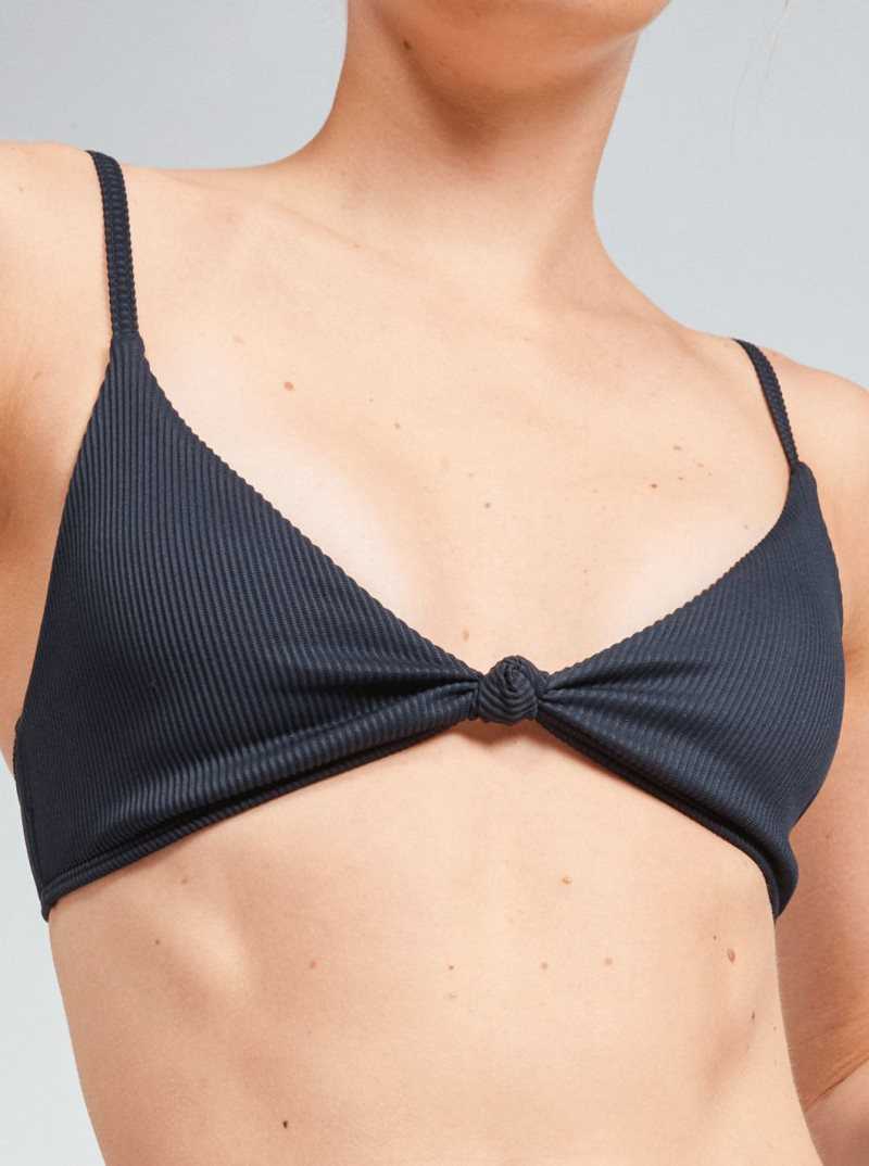 Roxy Love The Surf Knot Bikini Top Anthracite | SXTHI-3712