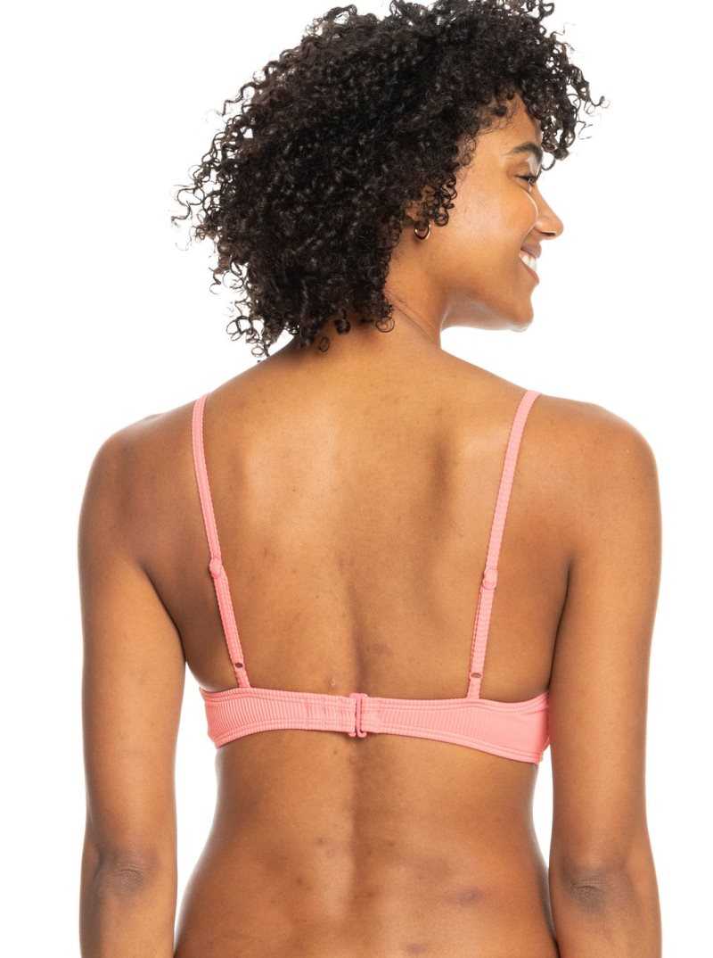 Roxy Love The Surf Knot Bikini Top Tea Rose | VERUG-3467