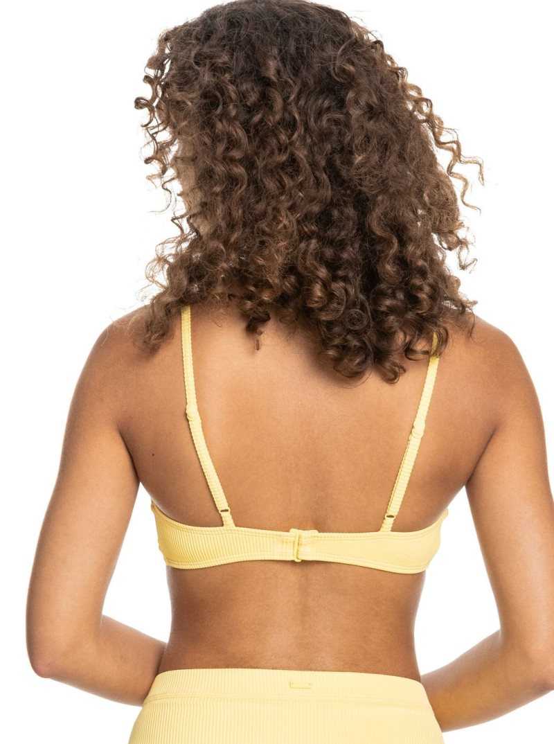 Roxy Love The Surf Knot Triangle Bikini Top Sunshine | SWVTR-4973