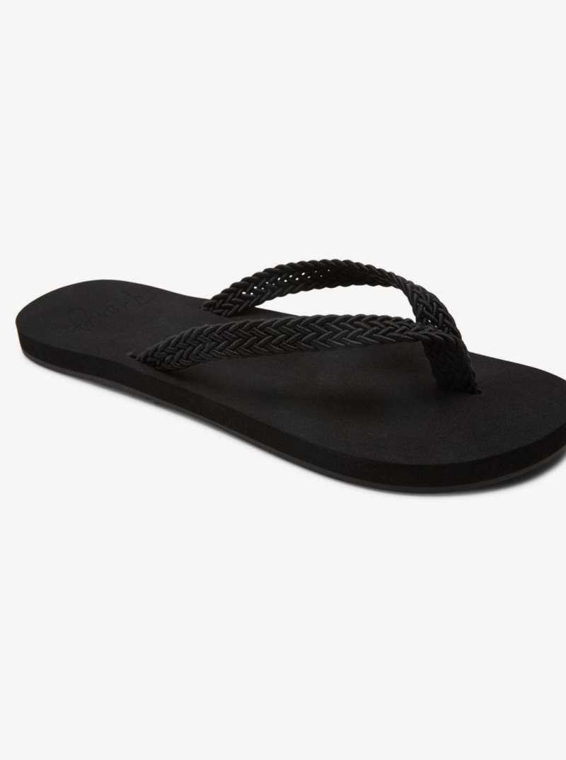 Roxy Malia Flip-Flops Black | UTPEB-4152