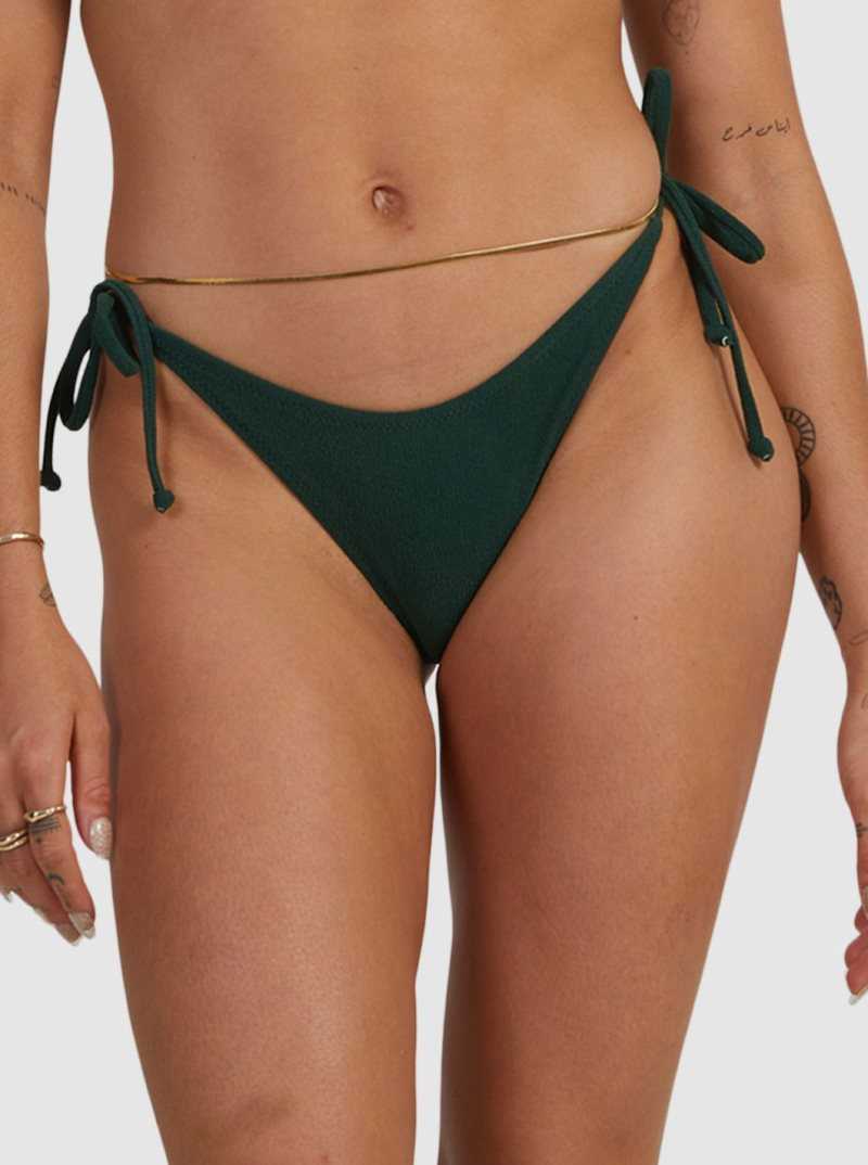 Roxy Mimi Tie-Side Bikini Bottoms Forest Depths | SABJC-9073