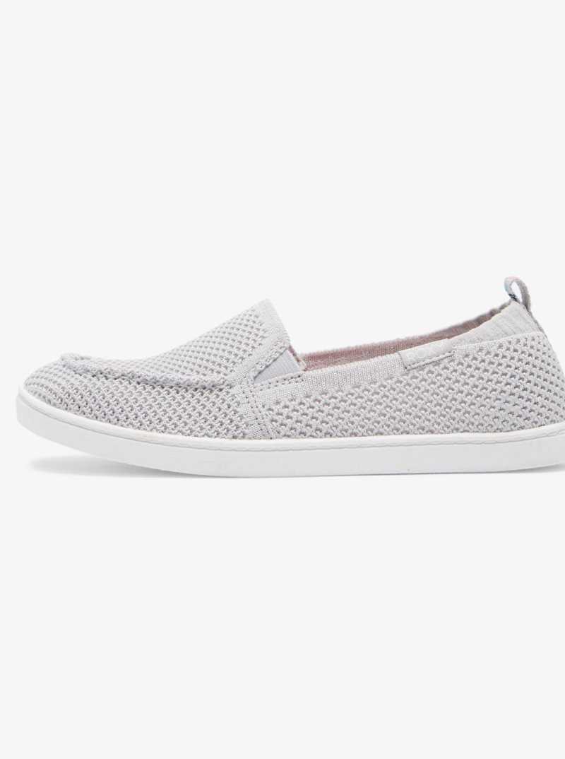 Roxy Minnow Knit Slip-On Shoes Grey | VDLCY-0913