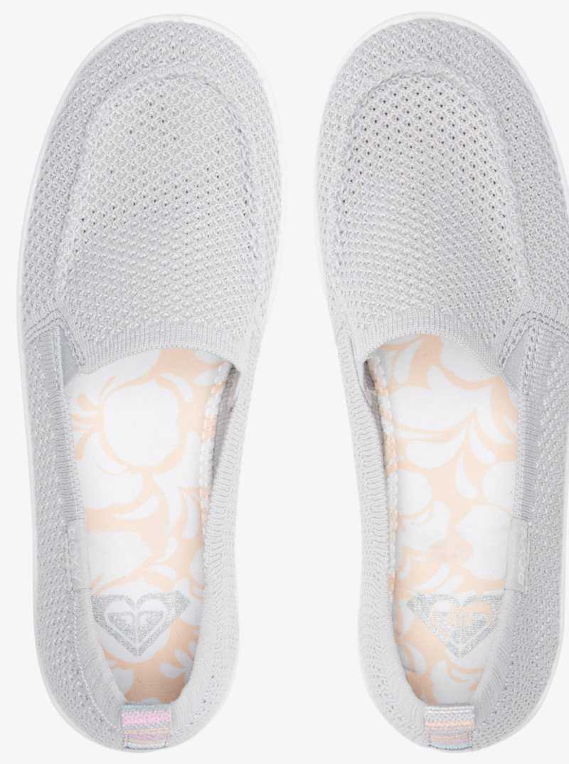 Roxy Minnow Knit Slip-On Shoes Grey | VDLCY-0913