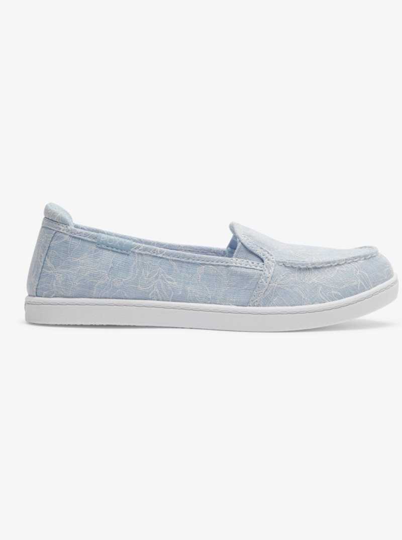 Roxy Minnow Slip-On Shoes Light Blue | NWLGQ-9751