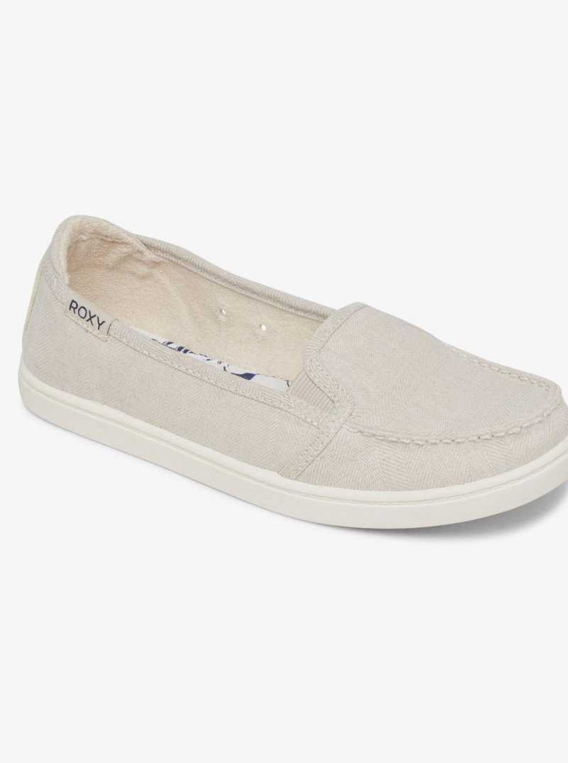 Roxy Minnow Slip-On Shoes Oatmeal | LGRWS-5217