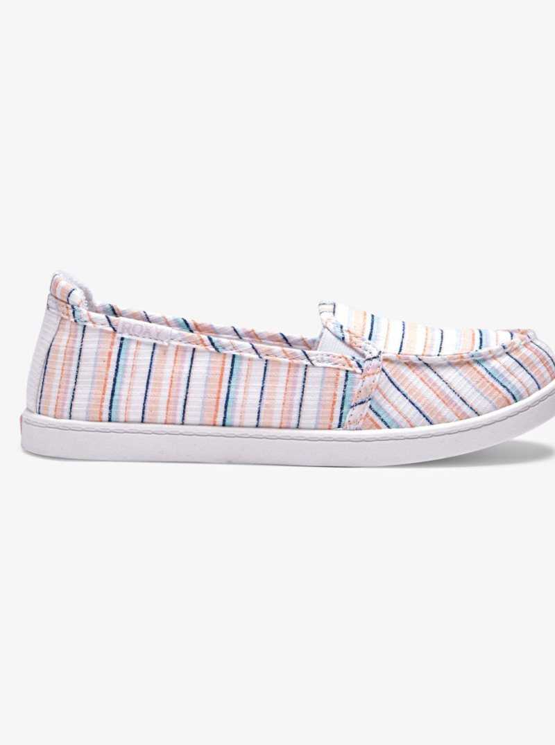 Roxy Minnow Slip-On Shoes White/Pink/Multi | VKUTW-4236