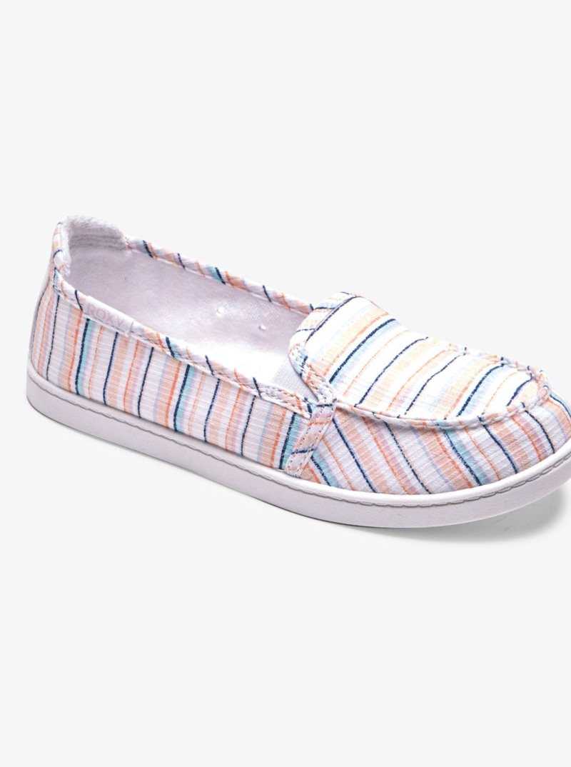 Roxy Minnow Slip-On Shoes White/Pink/Multi | VKUTW-4236