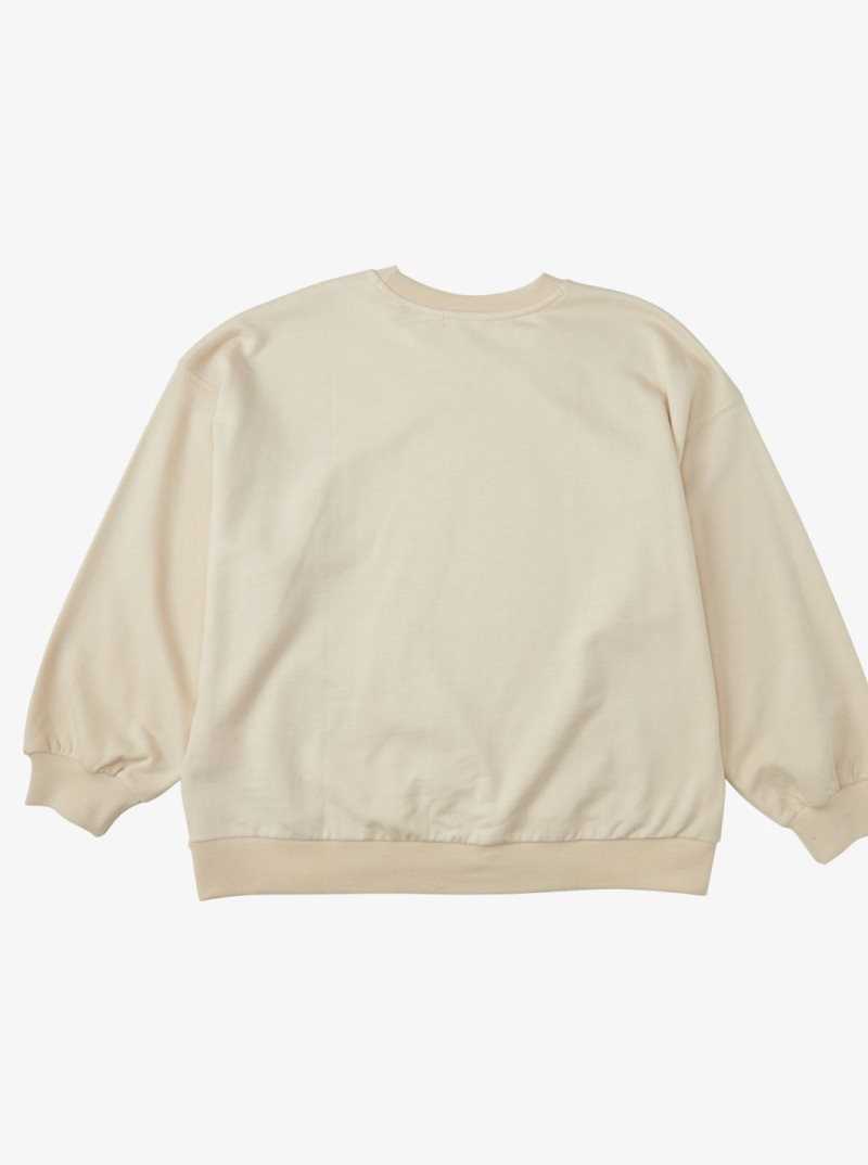 Roxy Morning Hike D Long Sleeve Crew Neck Sweatshirt Tapioca | NBFMJ-7031