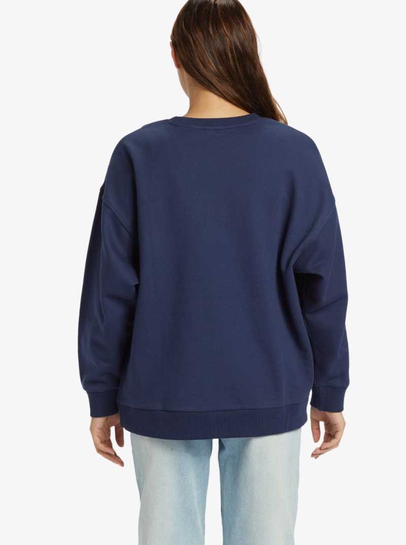 Roxy Morning Hike Sweatshirt Mood Indigo | QKWMJ-8391