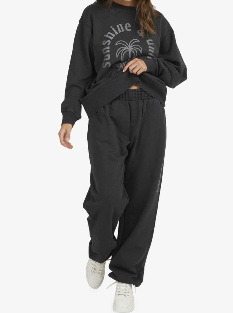 Roxy Move On Up Baggy Sweatpants Anthracite | IUCXY-6124