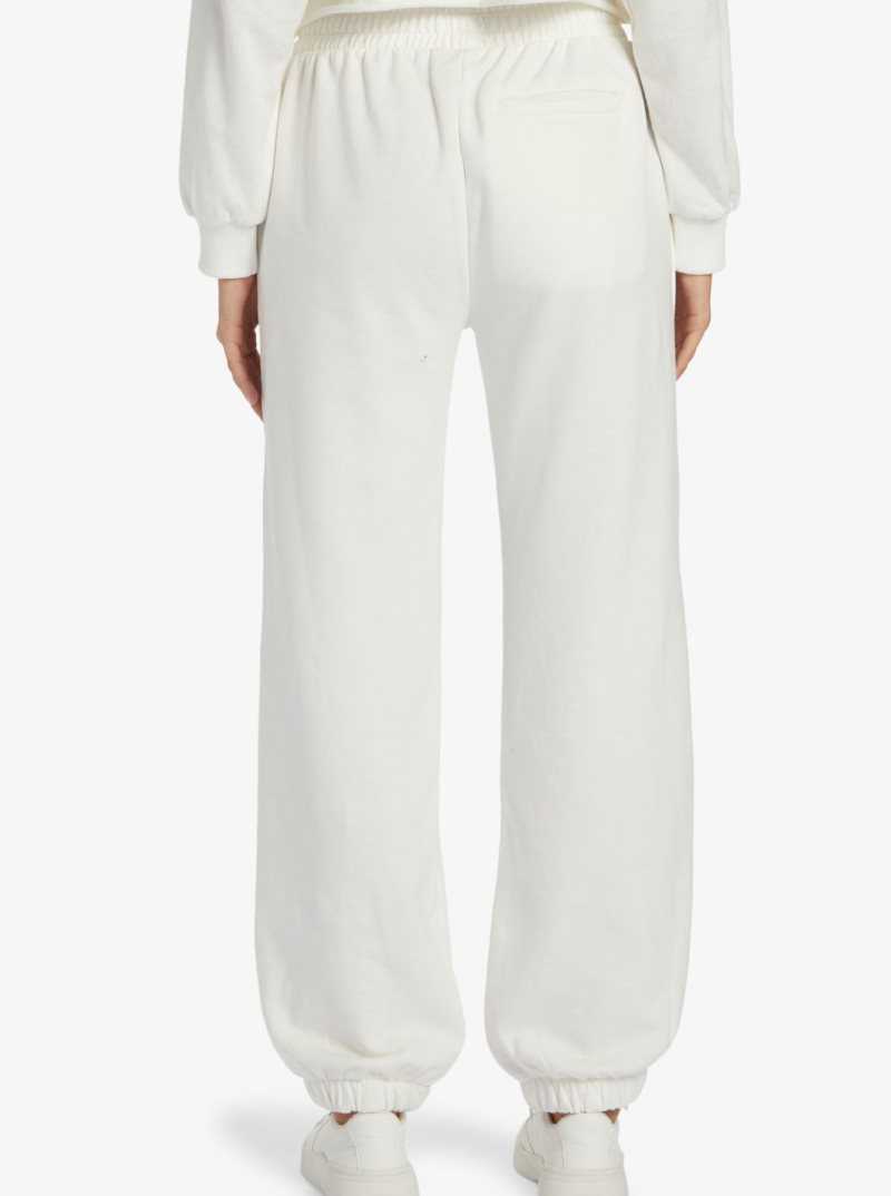 Roxy Move On Up Baggy Track Pants Snow White | GMWFE-5724