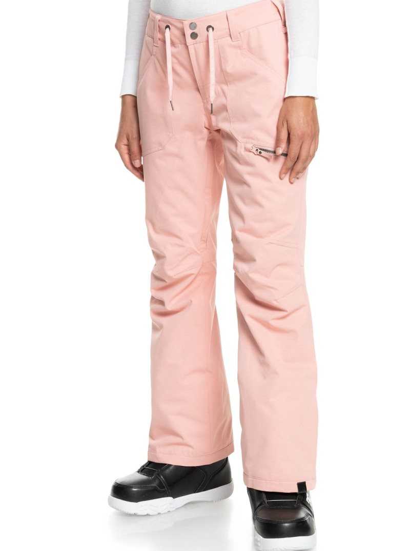 Roxy Nadia Short Insulated Snow Pants Mellow Rose | HTUGM-3482