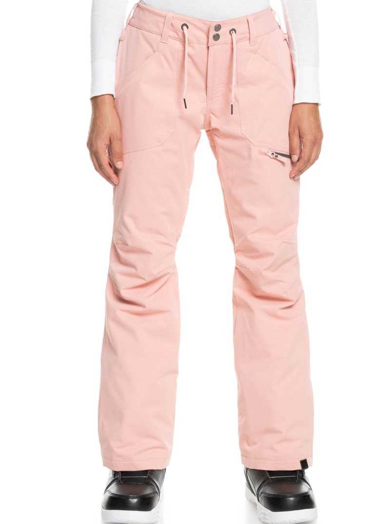 Roxy Nadia Short Insulated Snow Pants Mellow Rose | HTUGM-3482