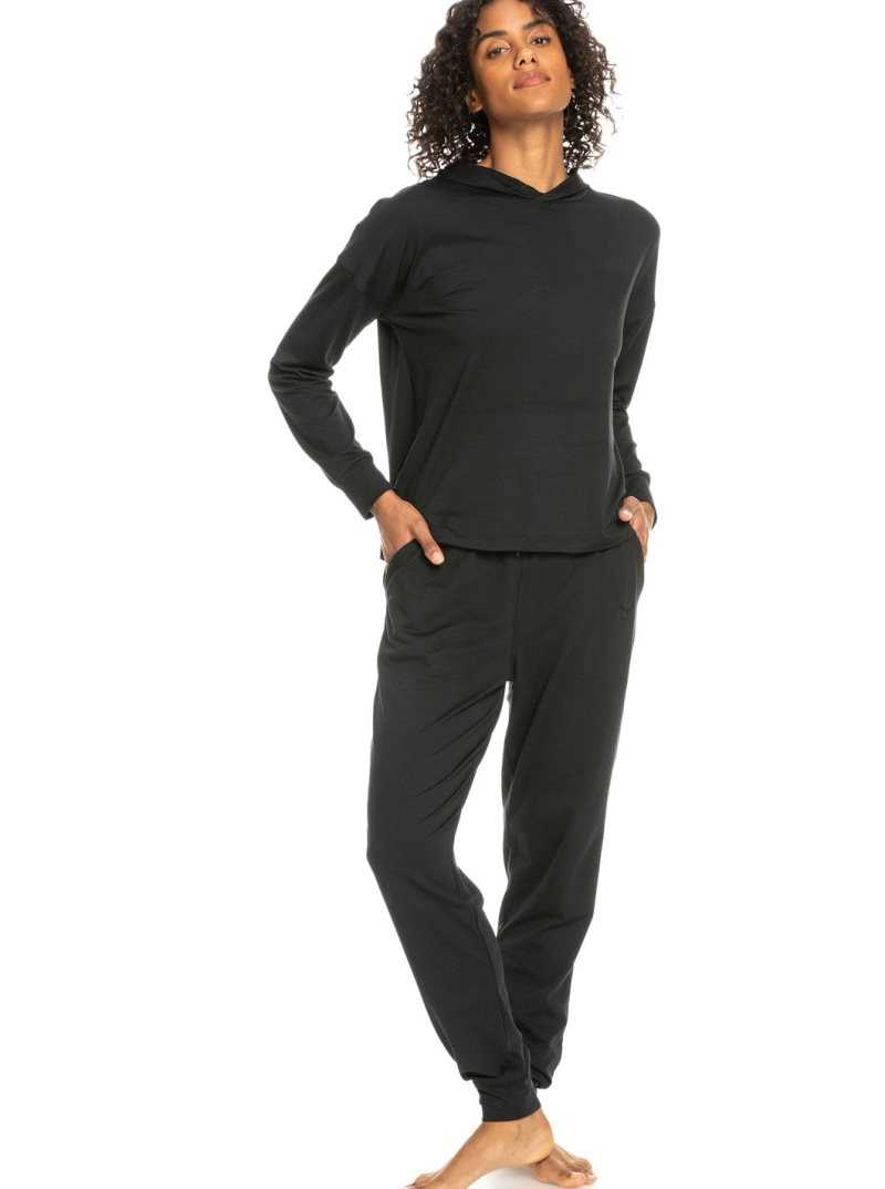 Roxy Naturally Active Hoodie Anthracite | QVOWP-4283