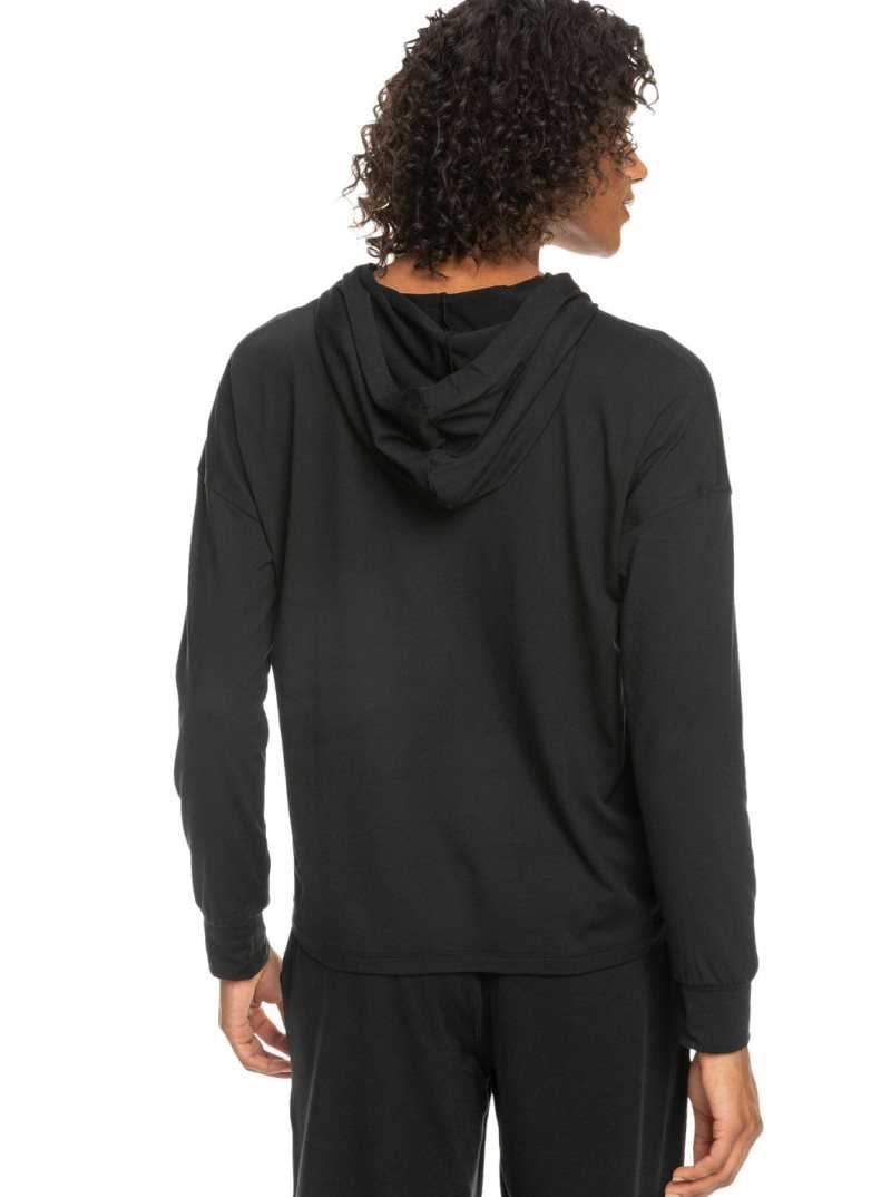 Roxy Naturally Active Hoodie Anthracite | QVOWP-4283