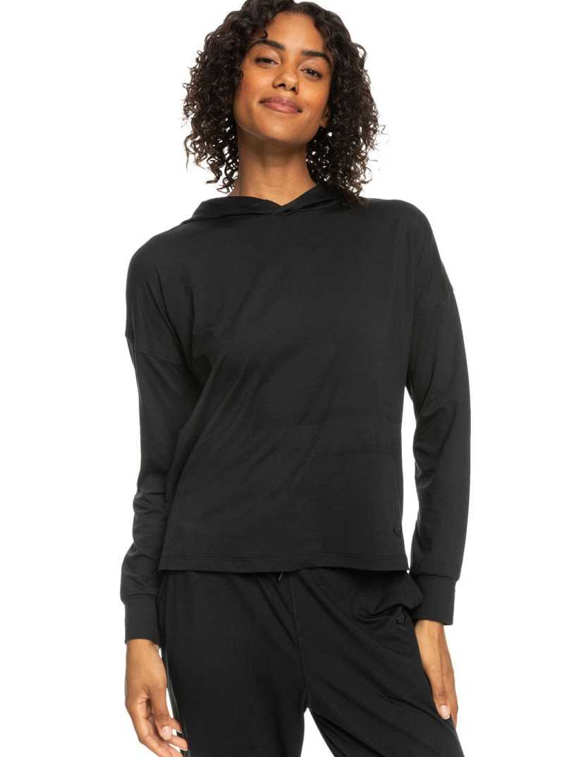 Roxy Naturally Active Hoodie Anthracite | QVOWP-4283