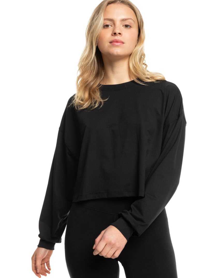 Roxy Naturally Active Long Sleeve T-Shirt Anthracite | EMSXG-2195