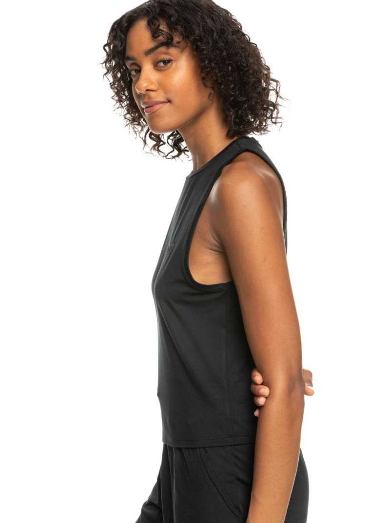 Roxy Naturally Active Sports Tank Anthracite | YJFGL-5103