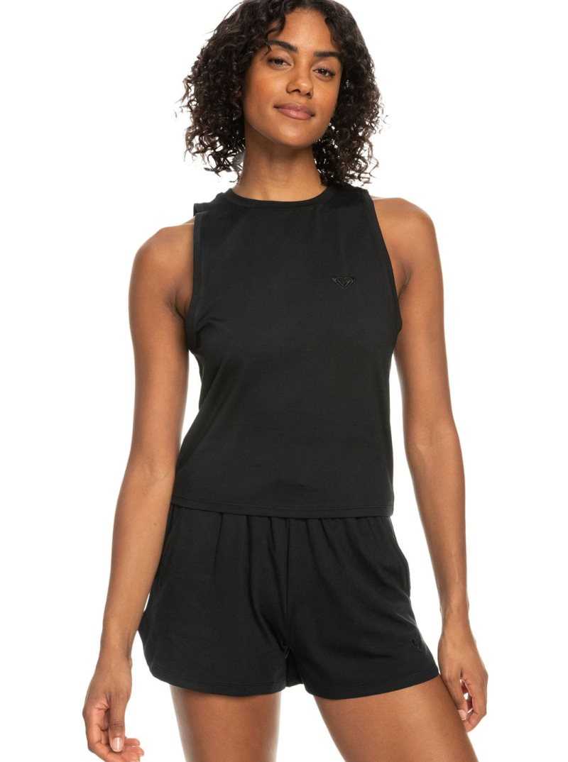 Roxy Naturally Active Sports Tank Anthracite | YJFGL-5103