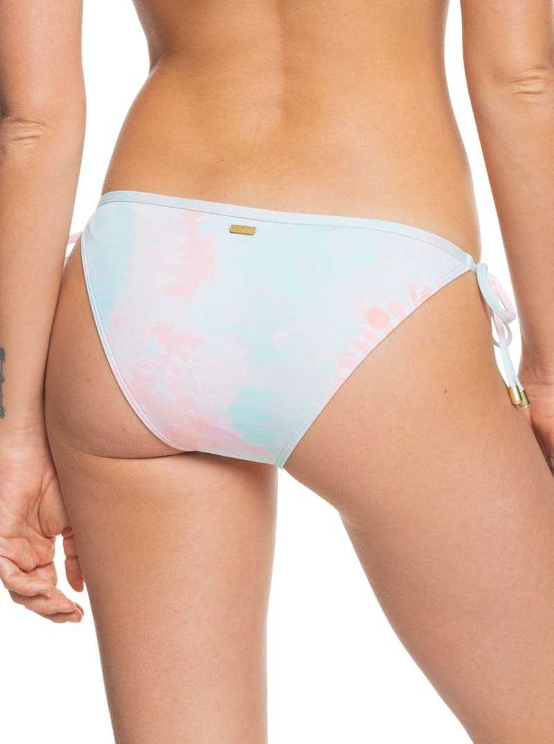 Roxy Nautilus Tie Side Moderate Bikini Bottoms Peach Amber Nautilus Tie Dye S | TJRYW-6072