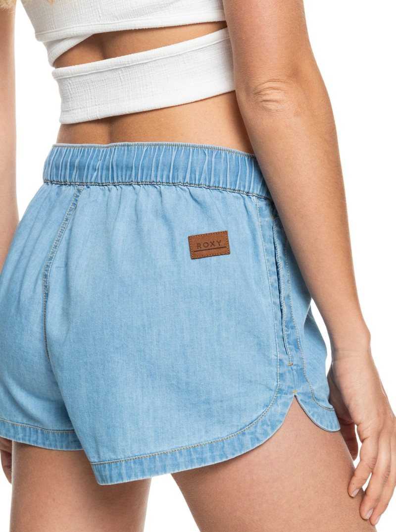 Roxy New Impossible Denim Shorts Light Blue | ENPFQ-7968