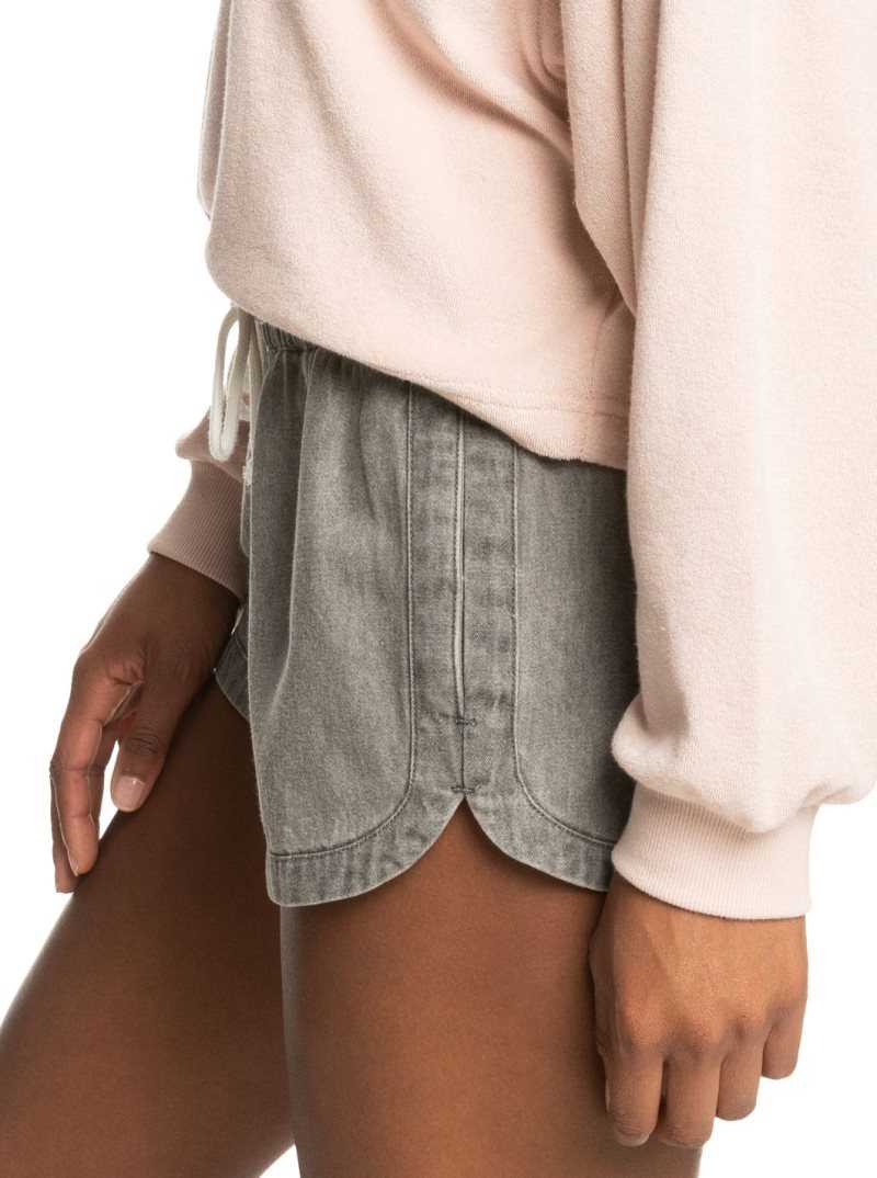 Roxy New Impossible Denim Shorts Light Grey | MJGXL-7589