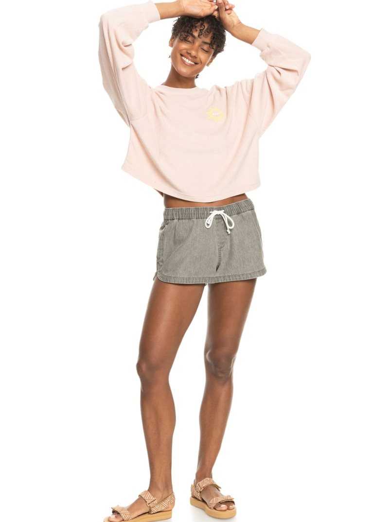 Roxy New Impossible Denim Shorts Light Grey | MJGXL-7589