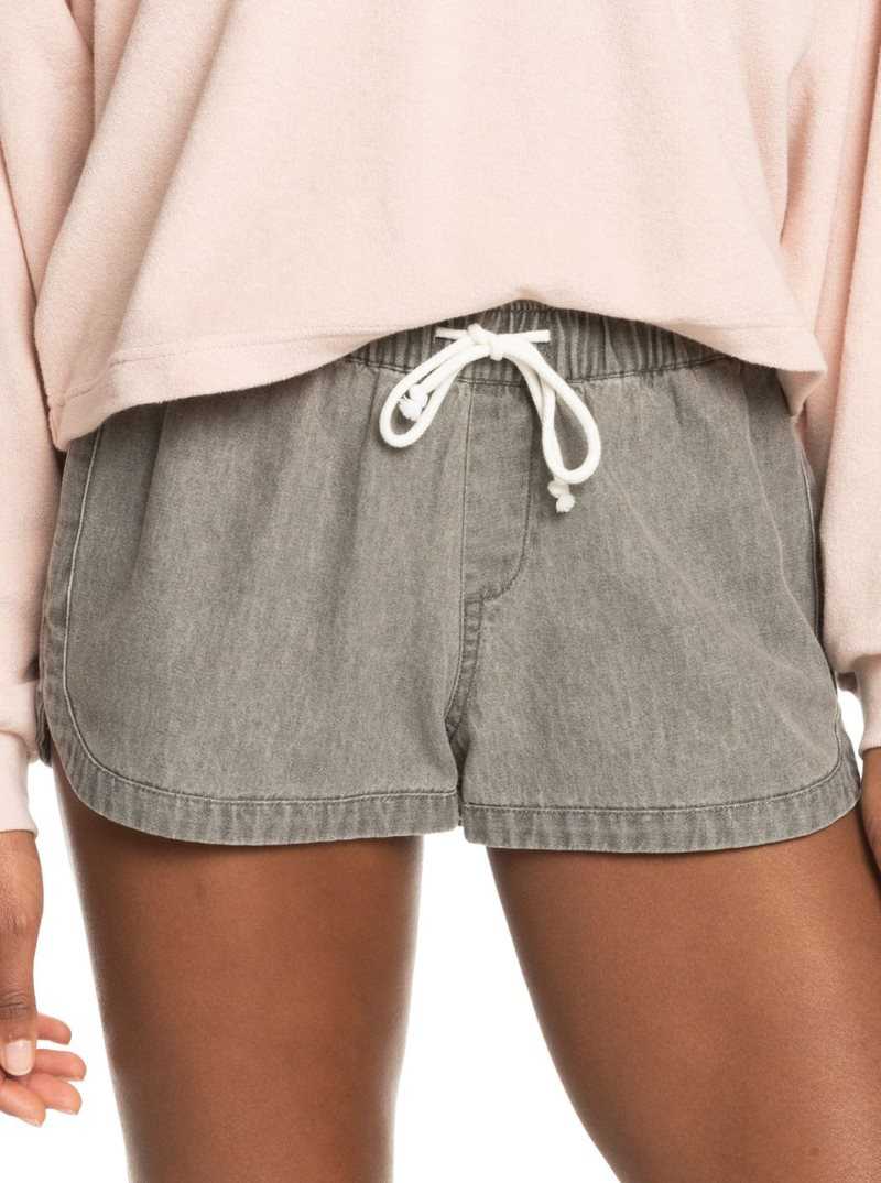 Roxy New Impossible Denim Shorts Light Grey | MJGXL-7589