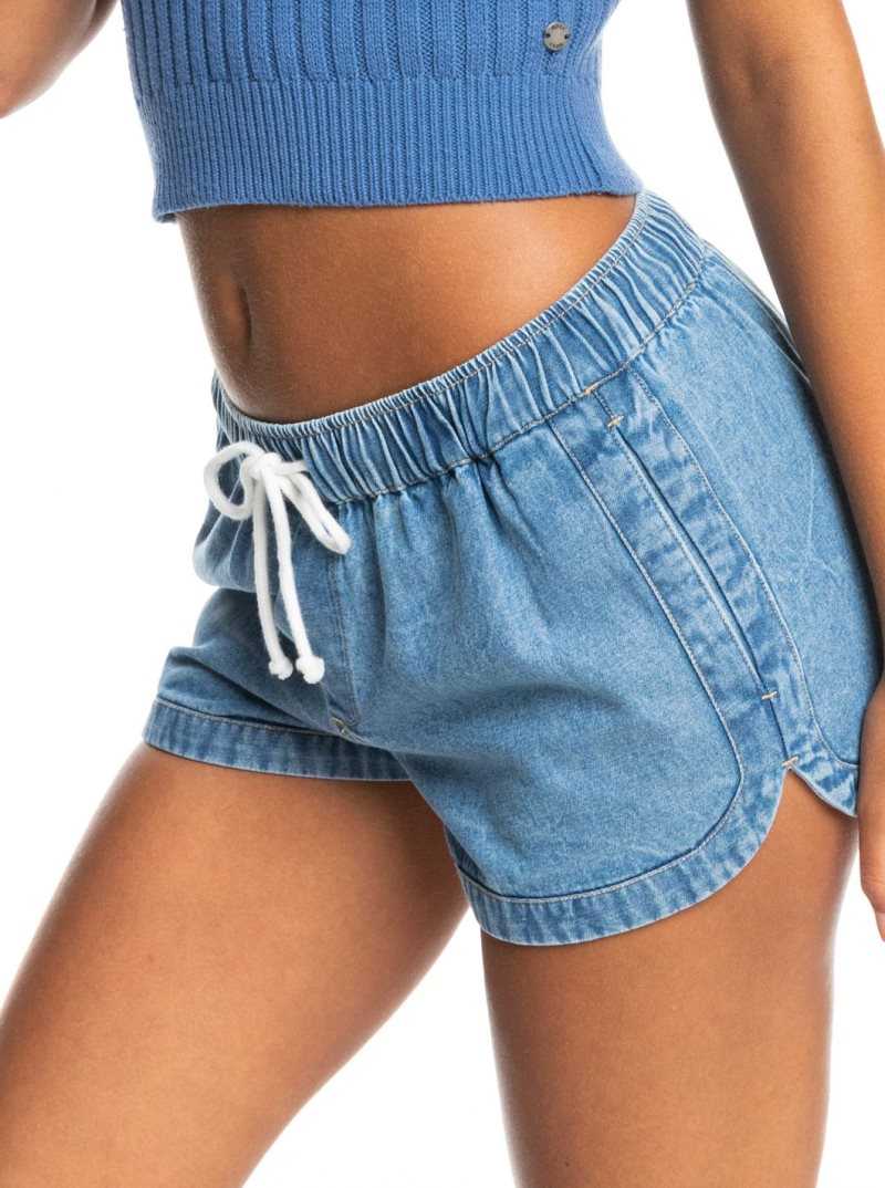 Roxy New Impossible Denim Shorts Medium Blue | VEDTK-6315