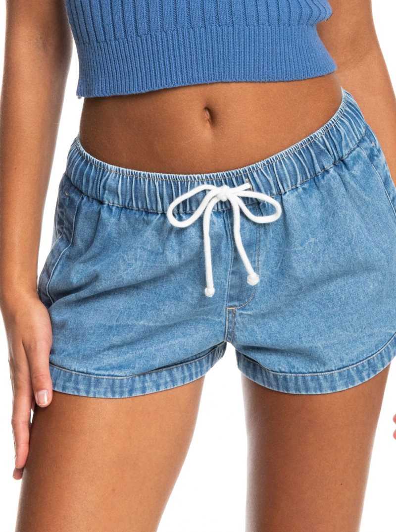 Roxy New Impossible Denim Shorts Medium Blue | VEDTK-6315