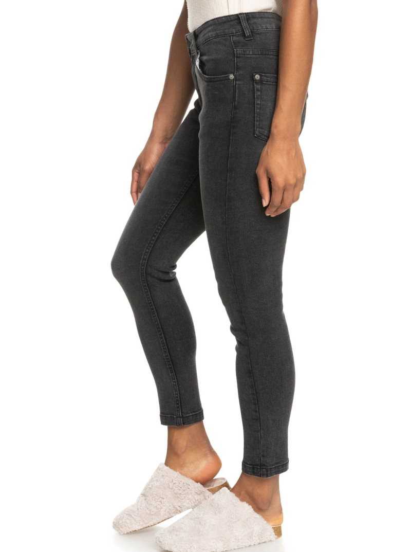 Roxy Night Away Black Slim Jeans Anthracite | IOHVT-3941