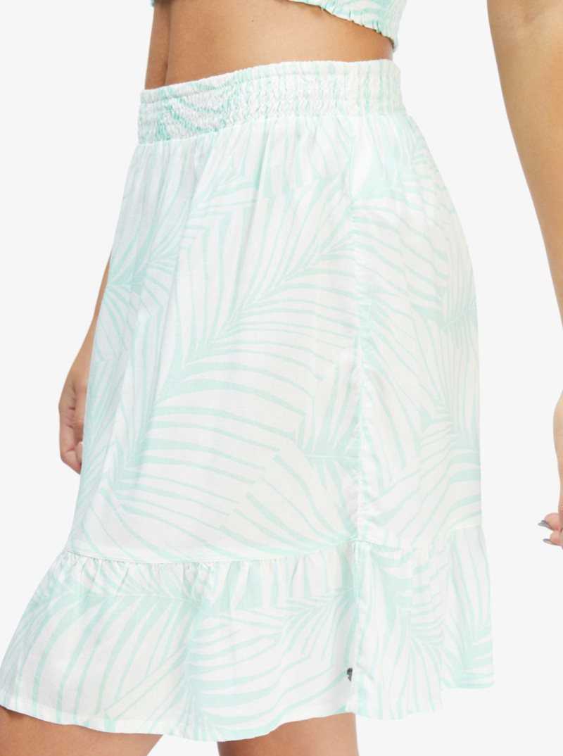 Roxy Night Out Skirt Brook Green Palm Tree Dreams | RZOFA-5840