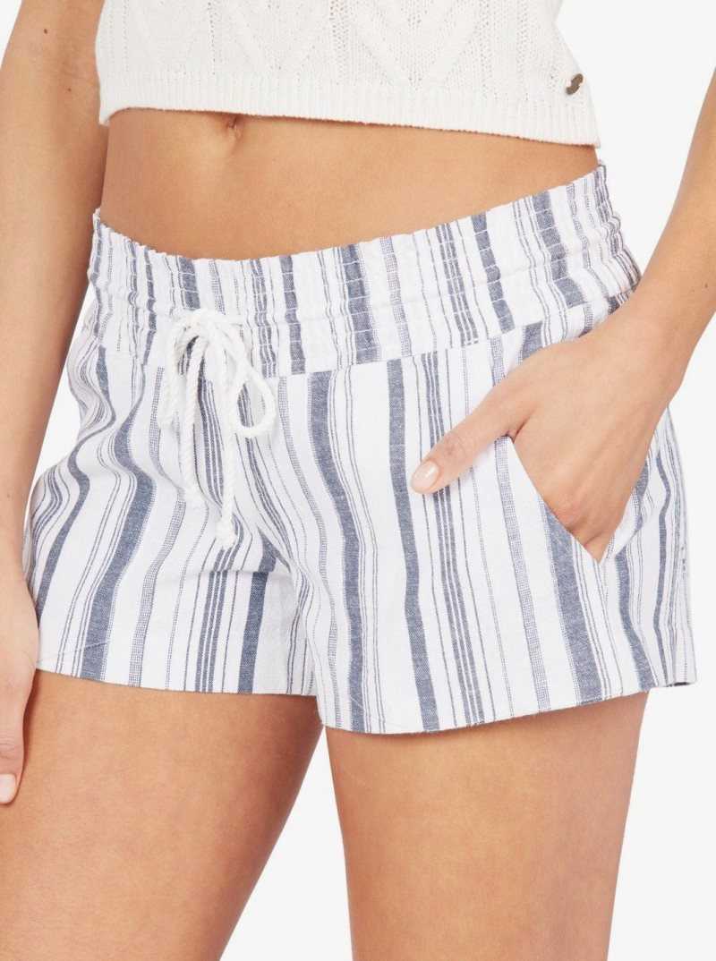 Roxy Oceanside Elasticized Shorts Mood Indigo Oceanside 211 Stri | SDFIK-9235