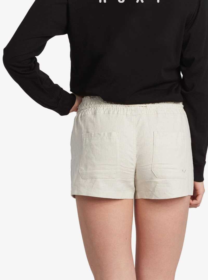 Roxy Oceanside Elasticized Shorts Stone | KDTIE-1450