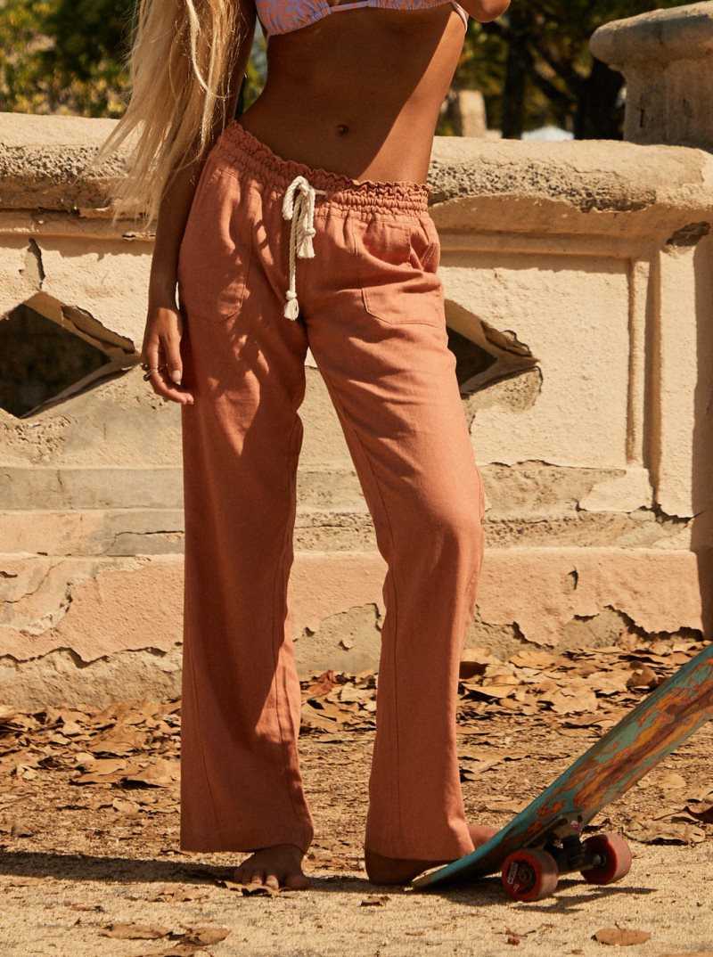 Roxy Oceanside Flared Pants Cork | NRJZG-7029